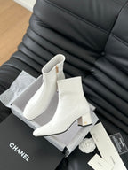 CC Ankle Boot White Calfskin