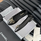 CC Ballet Flats In Black Lambskin 143528