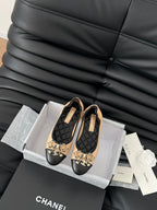 CC Ballet Flats In Beige Lambskin 143530