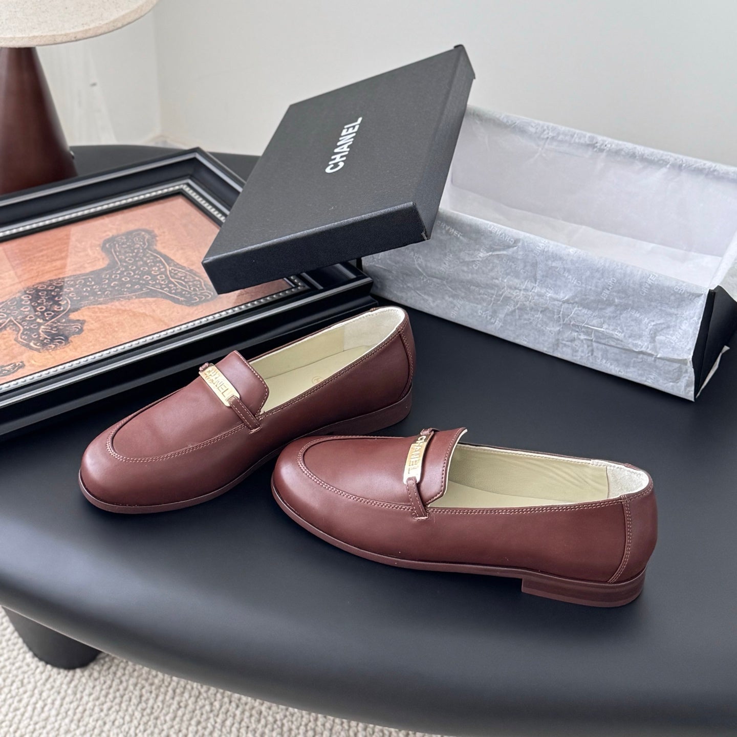 CC 25K   Finition Main Loafers Reddish Brown Calfskin 458642