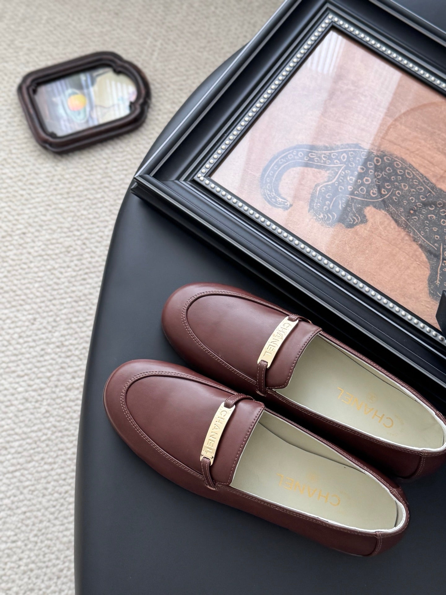 CC 25K   Finition Main Loafers Reddish Brown Calfskin 458642