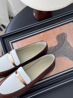 CC 25K   Finition Main Loafers Reddish Brown White Calfskin 458643