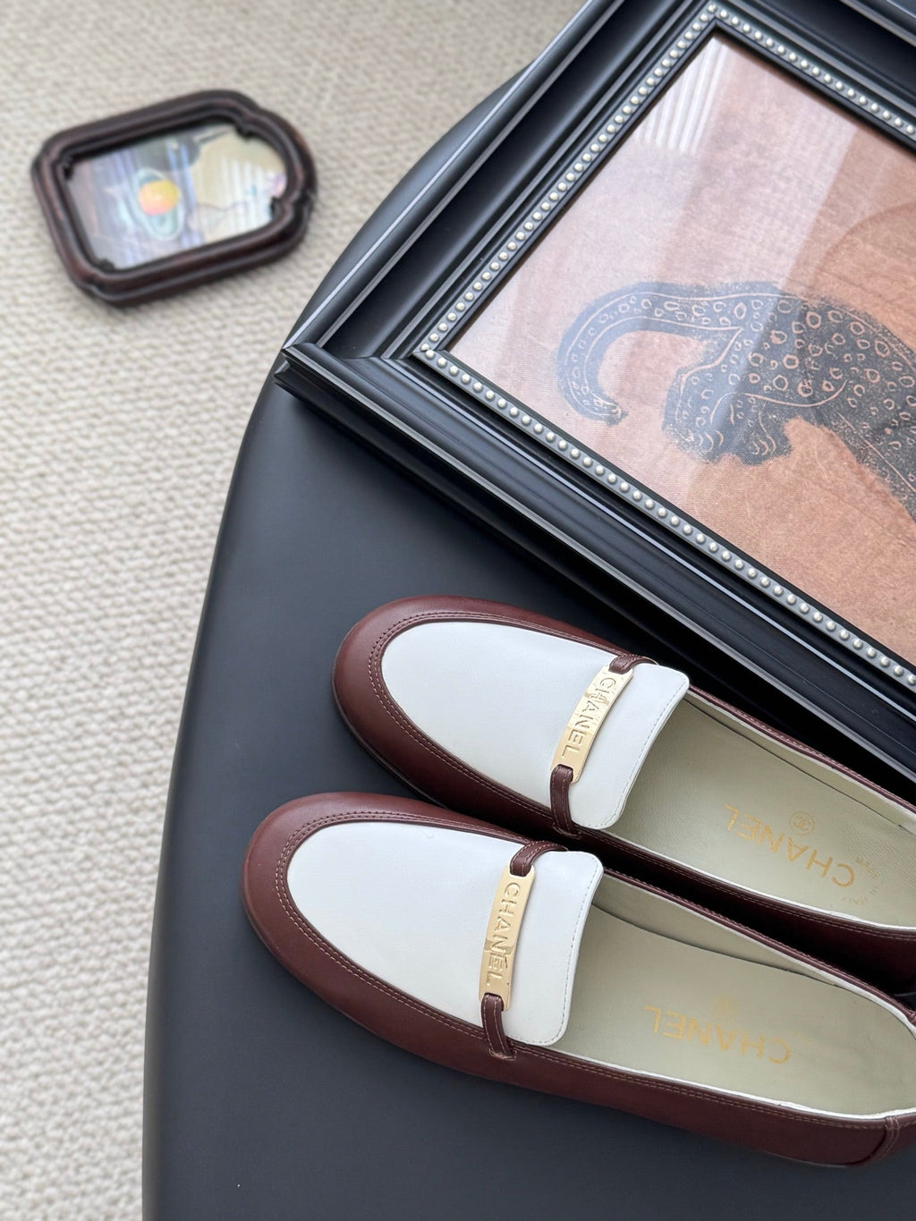 CC 25K   Finition Main Loafers Reddish Brown White Calfskin 458643