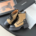 CC 25 ankle boots beige black suede sheepskin 458765