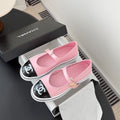 CC 26P Mary Jane Black Pink Patent Leather Lambskin 670808