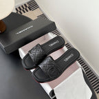 CC 26K Cambon Slippers Full Black Lambskin 670825
