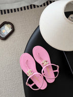 CC Strappy Sandals Pink Sheepskin 670384