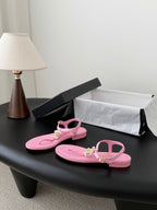 CC Strappy Sandals Pink Sheepskin 670384