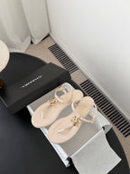 CC Strappy Sandals Cream Suede Sheepskin 670388
