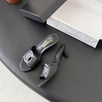 CC 2026 Heeled Sandal Black Lambskin 675859