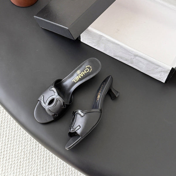CC 2026 Heeled Sandal Black Lambskin 675859