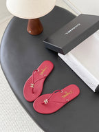 CC 2026 Thong Sandal Burgundy Calfskin 675901