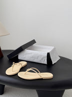 CC 2026 Thong Sandal Beige Calfskin 675905
