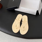 CC 2026 Thong Sandal Beige Calfskin 675905