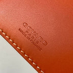 RICHELIEU CHECKBOOK WALLET 19 IN RED ORANGE GOYARDINE CANVAS AND CALFSKIN