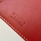 RICHELIEU CHECKBOOK WALLET 19 IN PERSIAN RED GOYARDINE CANVAS AND CALFSKIN