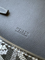 CHYPRE WALLET-POUCH 21 IN GRAY GOYARDINE CANVAS AND CALFSKIN