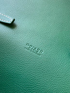 CHYPRE WALLET-POUCH 21 IN GREEN GOYARDINE CANVAS AND CALFSKIN