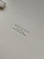 CHYPRE WALLET-POUCH 21 IN WHITE GOYARDINE CANVAS AND CALFSKIN