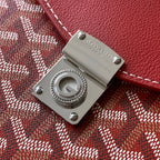 CHYPRE WALLET-POUCH 21 IN CLASSIC RED GOYARDINE CANVAS AND CALFSKIN