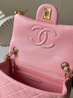 CC Mini Classic Handbag Pink Lambskin GHW