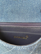 CC Mini Classic Handbag Blue Denim GHW