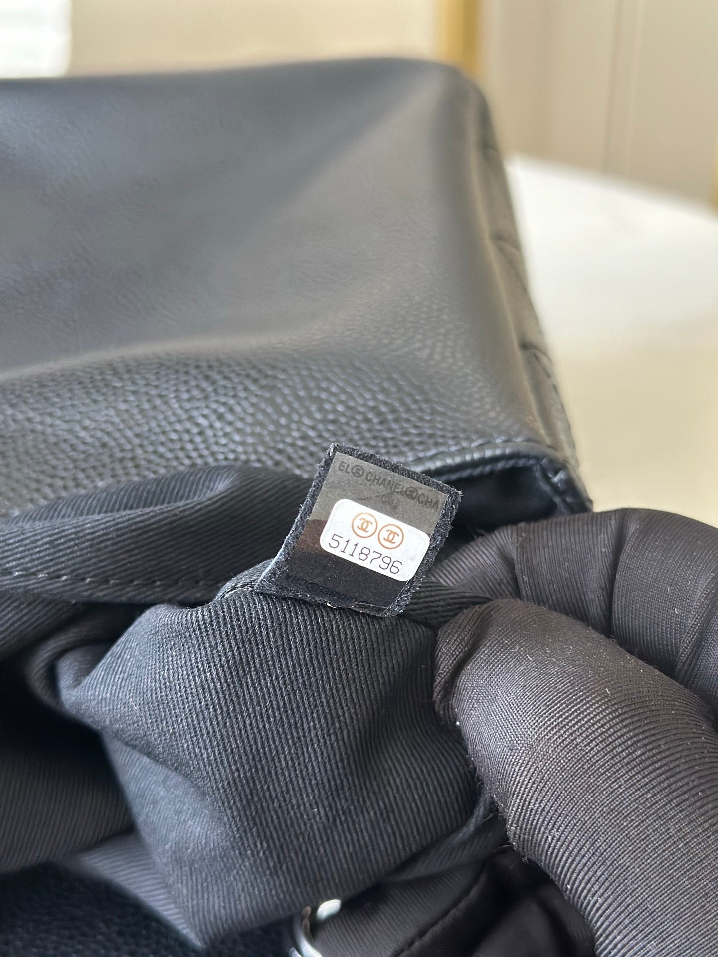 CC Double-Pocket Messenger Bag Black Lambskin Quilted