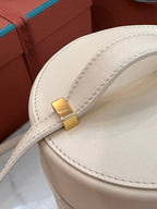 EXTRA CASE MEDIUM 16 BAG IN WHITE CREAM SMOOTH CALFSKIN WITH GOLD HARDWARE