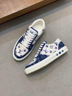 LV MONOGRAM BLUE AND WHITE SNEAKERS
