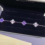 VCA Clover    Violet 5 Motifs Sliver Bracelet