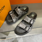 LV DAD SANDAL ASH GREY MONOGRAM CALFSKIN