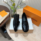 LV Soho Loafers Glossy Black Calfskin