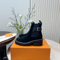LV Beaubourg Ankle Boot Black Suede