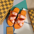 LV VENICE MULE SLIDE SANDALS MONOGRAM TIGER ORANGE