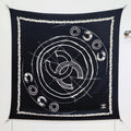 CC 25  Scarf 140CM Black Cashmere 293086