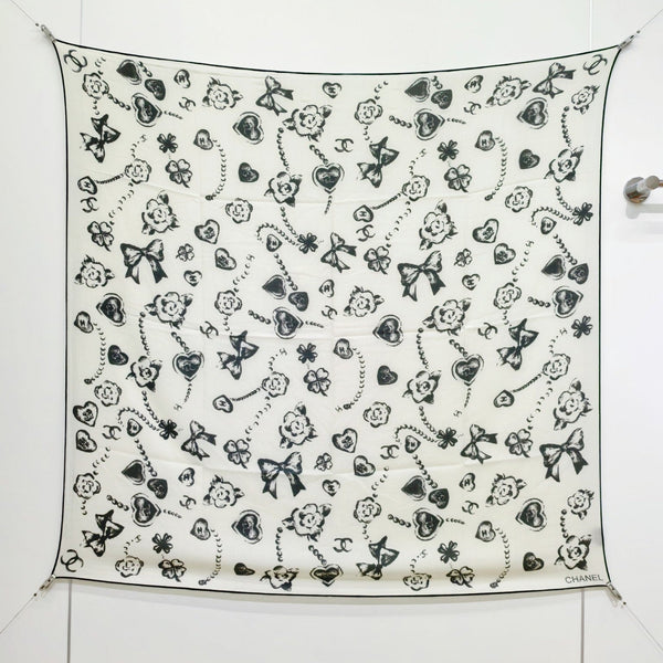 CC 25  Scarf 140CM White Cashmere 293089