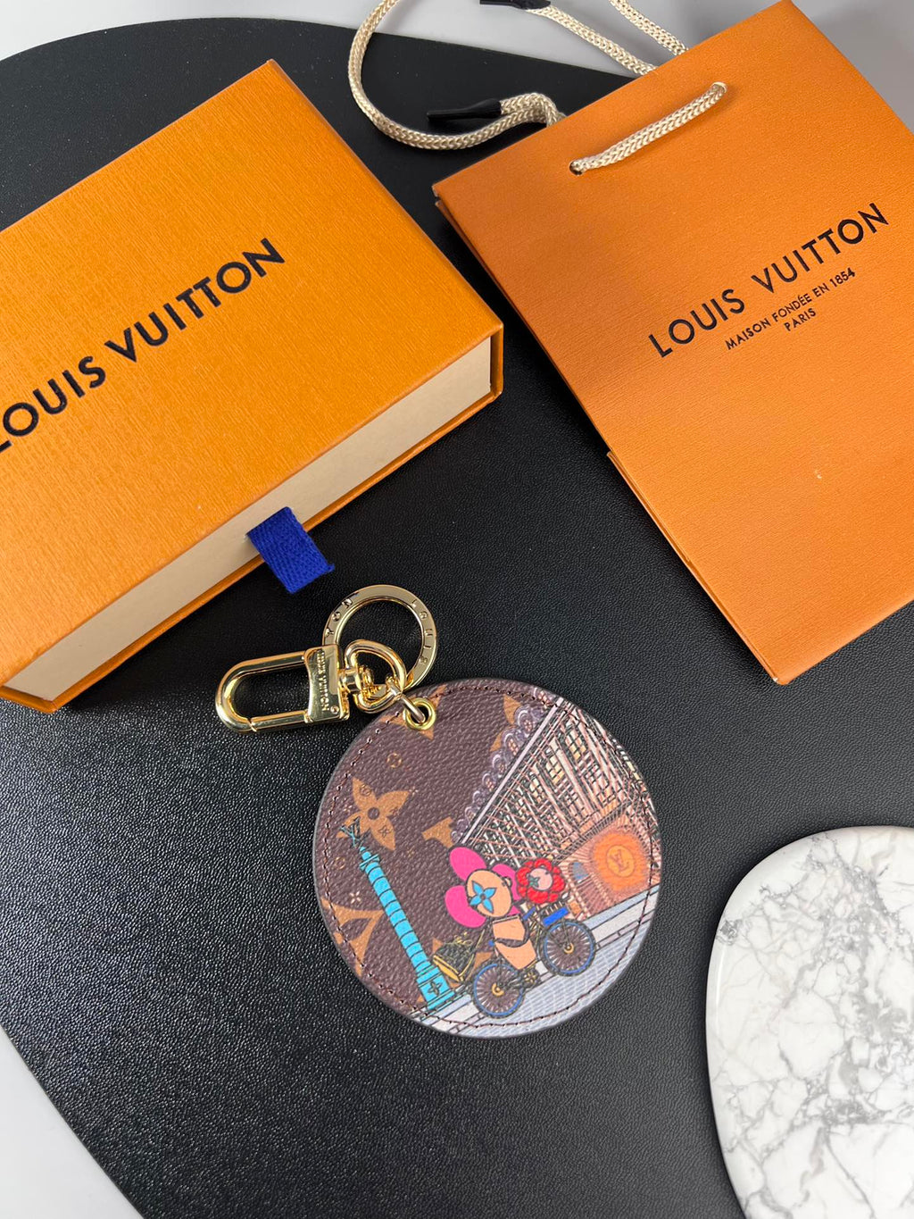LV Round Charm