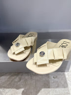 Loewe 25 Toy Panta Toe Thong Beige Sheepskin