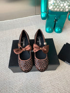 CC MARY JANES SHOES IN UMBER BROWN SATIN WITH RHINESTONES