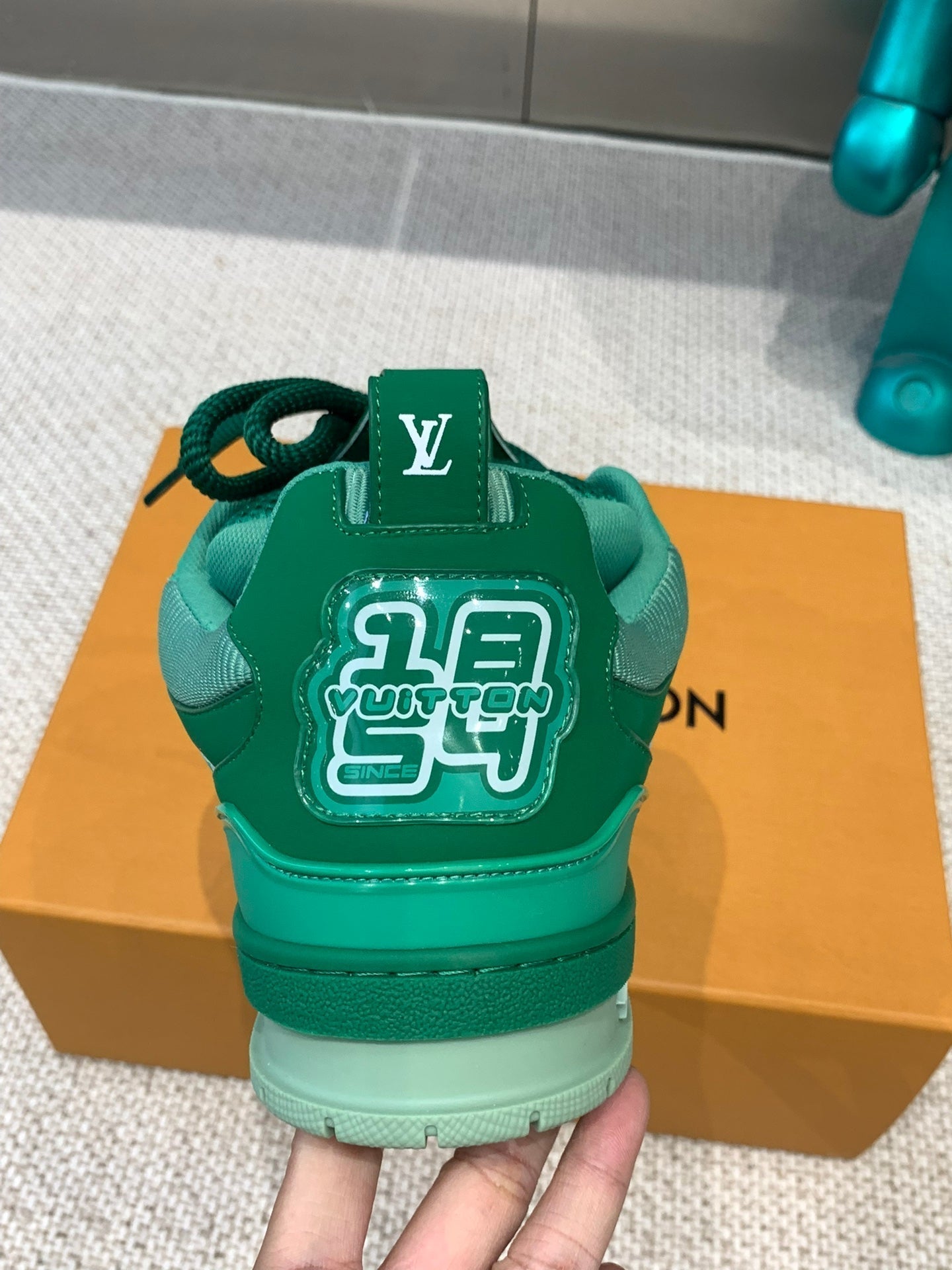 LV Skate Sneaker Green Cowhide