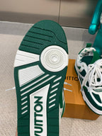 LV Skate Sneaker White Mix Green Cowhide