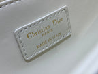 MISS CD TOP HANDLE 24CM WHITE LAMBSKIN