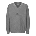 CD  V-neck Sweater Grey Polyamide Wool