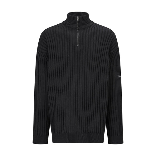 Balenciaga 25 Zipper Sweater Black Wool 0010