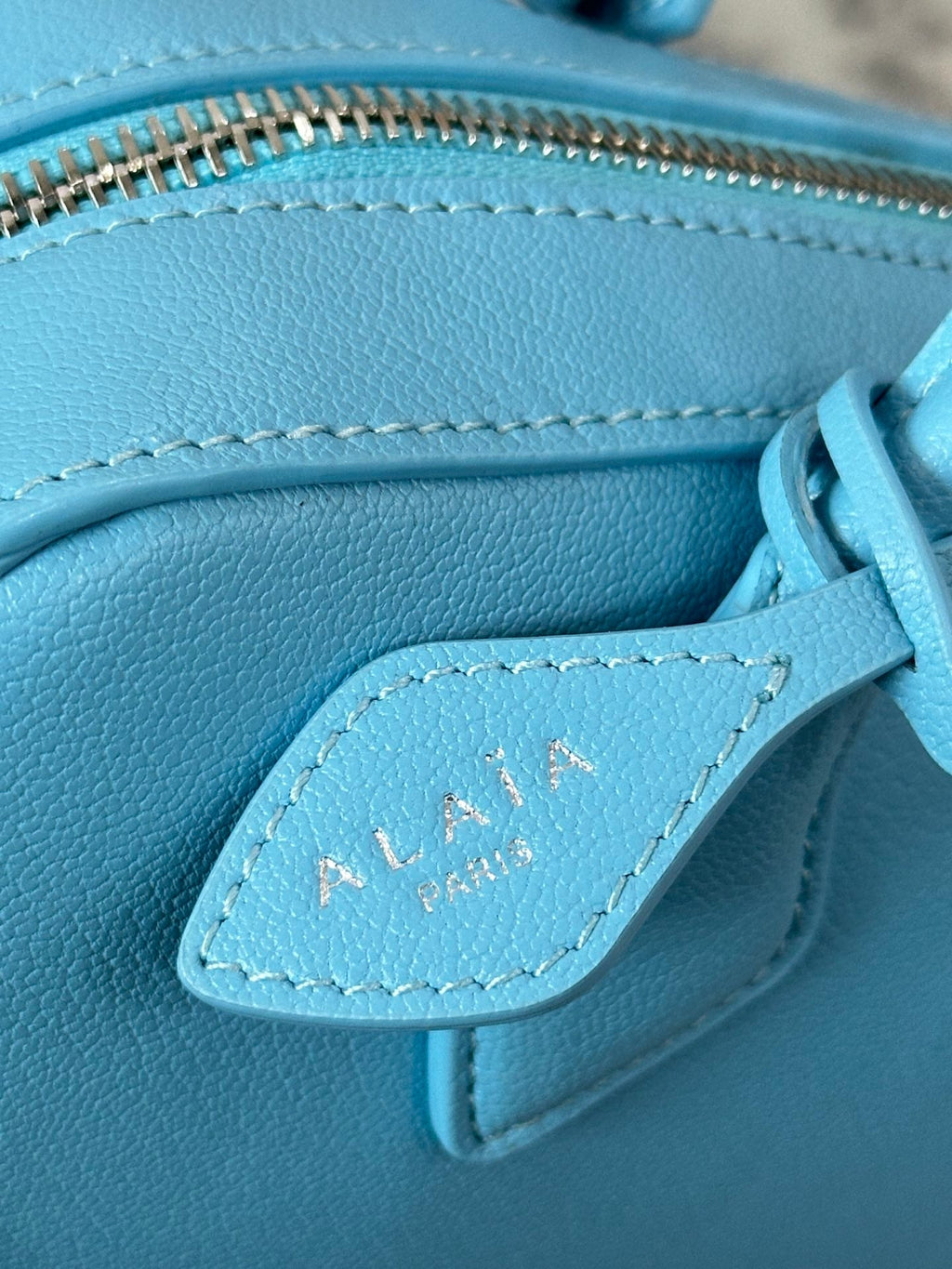 LE TECKEL MEDIUM BAG 32 IN SKY BLUE GOATSKIN