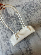 LE TECKEL SMALL BAG 27 IN WHITE GOATSKIN