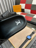 WATERFRONT MULE IN BLACK MONOGRAM RUBBER