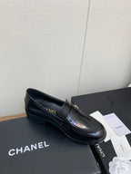 CC Loafers 25mm Glossy Black Lambskin