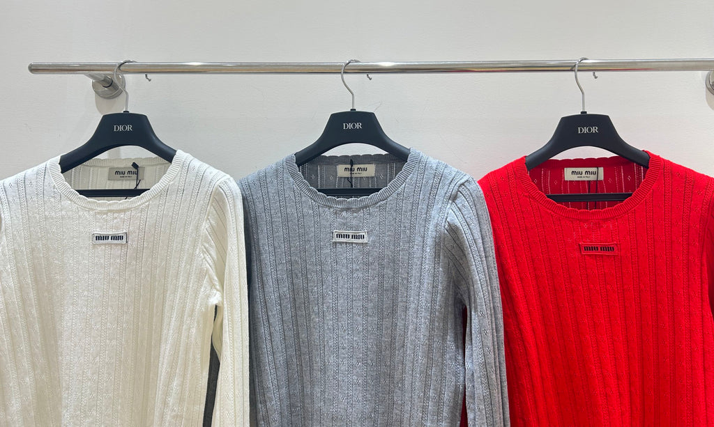 Miumiu 2025 Cable-knit Sweater Wool