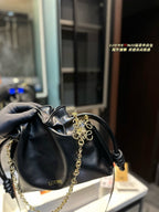 MEDIUM FLAMENCO PURSE 29 IN BLACK NAPPA LAMBSKIN